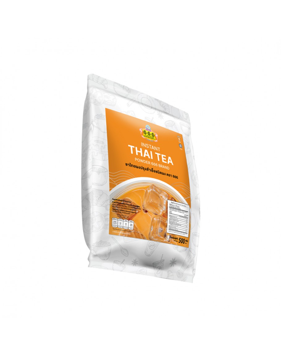 666 Tea 666 ชาไทยผงปรุงสำเร็จชนิดผง 500 กรัม ตรา (666 Instant Thai Tea 500g)