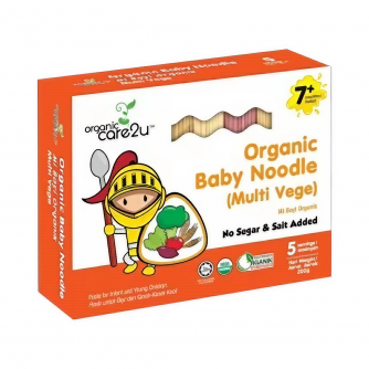 Organic Care 2 u (Baby Noodle) เส้นออร์แกนิค 100% รสผักรวม ขนาด 200 กรัม