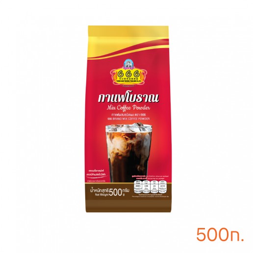 666 กาแฟโบราณผสมชนิดผง ขนาด 500 กรัม